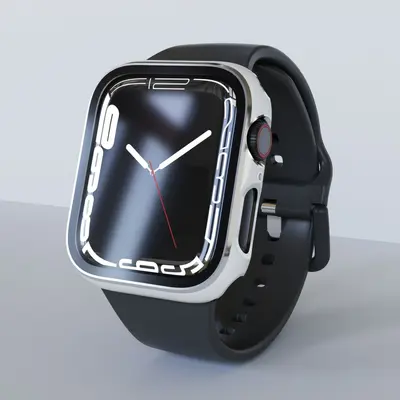 Apple Watch Series 7 Case, carved soft shell with tempered film