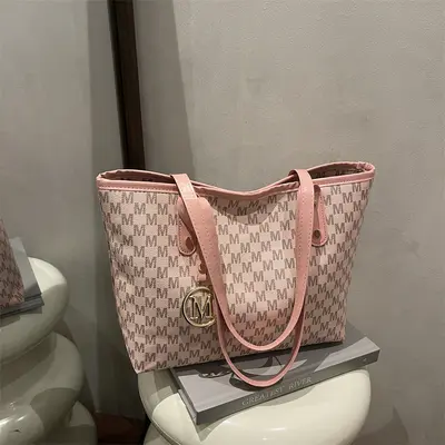 Large Capacity Printed Tote Bag for Women, Commuter Shoulder Bag - 4