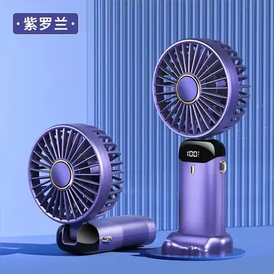 2025新款跨境爆款手持风扇USB数显充电户外露营学生宿舍桌面风扇 - 10