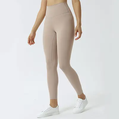 Double-Sided Brushed Women's Yoga Pants, High Waist, Butt-Lifting, 7/8 Length - 4