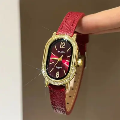 Women's watch, rectangular, rhinestone, vintage style - 4