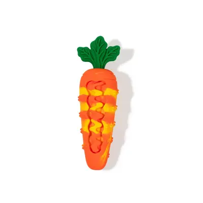 Silicone Squeaker Dog Toy, Carrot Shape, Bite-Resistant - 6