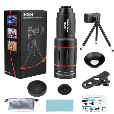 Sınır ötesi toptan 18X 28X 36X cep telefonu harici telefoto lens yüksek çözünürlüklü monoküler teleskop konser fotoğrafçılığı - 11