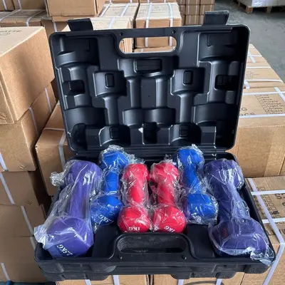 Cross-border Dumbbell Fitness Home Use Pair Rubber Coated Women's Solid Cast Iron Matte Set Small Dumbbells for Women