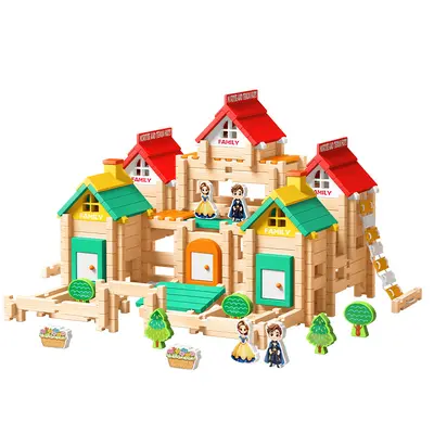 Lu Ban Geçmeli 3D Çocuk Yapı Blokları Ev Seti 3-6 Yaş Montessori - 6