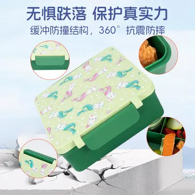 Kinder-Tragbare Portionierbare Beilagen-Lunchbox Obst-Speisebehälter Brotdose Schulkinder-Lunchset Niedliche lustige Bento-Box Individuell anpassbar