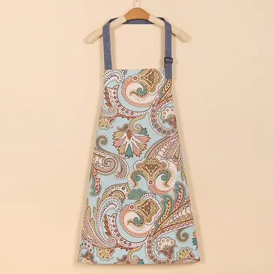 Ethnic Style Kitchen Apron, Stain and Oil Resistant Cotton, Unisex - 7