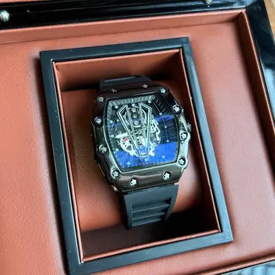 ZIDO quartz watch men's, sports style, barrel-shaped design