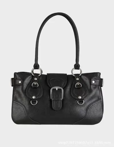 DIMANCH Retro Motorcycle Bag, Women's Handbag with Shoulder Strap - 7