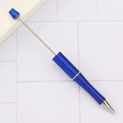 Mehrfarbiger Perlen-DIY-Kugelschreiber mit Kunststoffschaft - 7