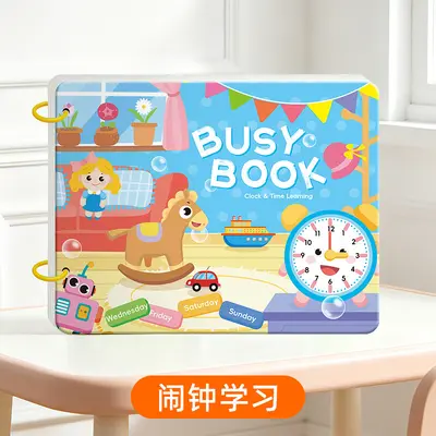 Quiet book with DIY stickers for early learning and logic development - 10