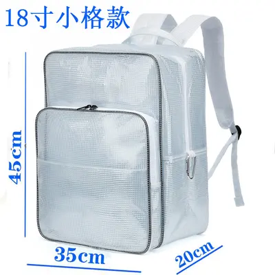 Anti-Static Full PVC Dust-Free Transparent Mesh Backpack, Cleanroom Tool Bag - 13