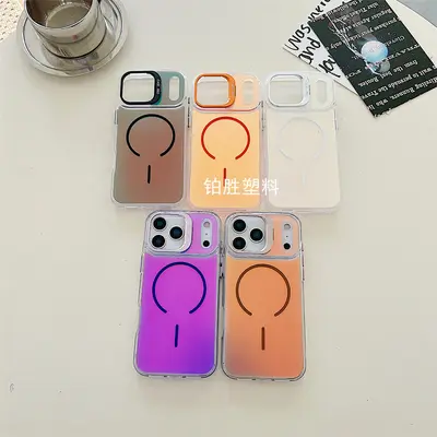 适用苹果IPhone 13渐变13 Pro透明亚克力13 ProMax亮彩变色龙硬壳 - 3