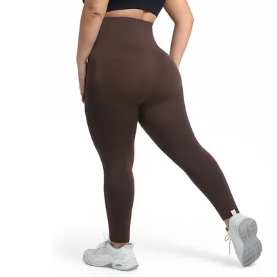 Plus Size High-Waist Tummy Control Yoga Pants for Running and Training - 7