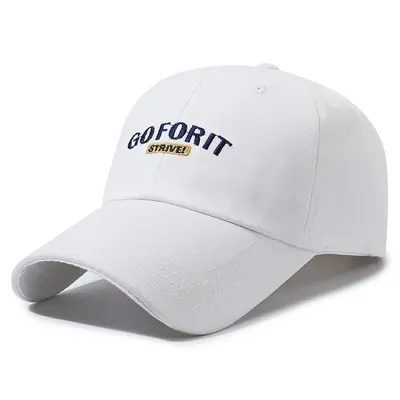 Summer Baseball Cap for Women GOFORIT Korean Version Fashion Embroidered Letter Cap for Men Face-Slimming Hard Hat