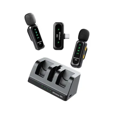 Grenzüberschreitiges Mini-Funkhals-Mikrofon mit digitalem Display-Ladeschacht für Live-Videoaufnahmen, Rauschunterdrückung und Funk-Lavaliermikrofon - 8