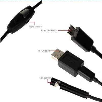 5.5mm waterproof endoscope camera, Android/USB, for pipe inspection - 4