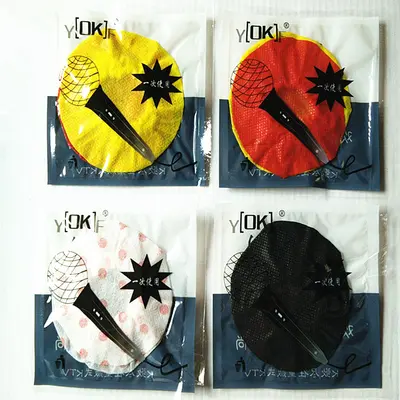 Disposable Microphone Cover, Windproof and Spray-Proof, for Karaoke