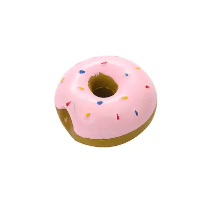 Latex Donut Dog Toy, Chew-Resistant and Squeaky - 6