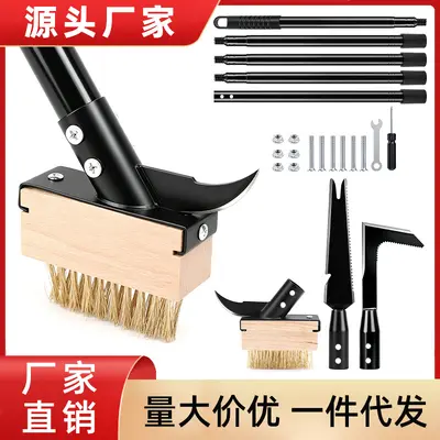 Long Handle Steel Wire Weed Brush Set for Garden and Floor Cleaning