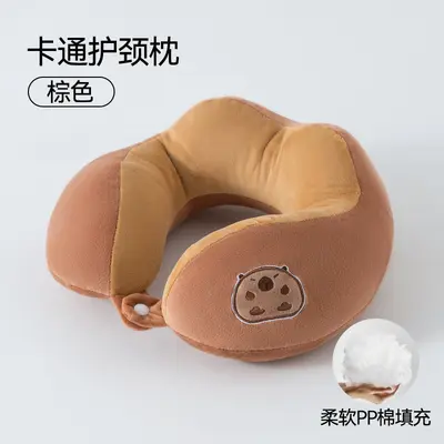 Capybara U-shaped neck pillow, multifunctional - 8