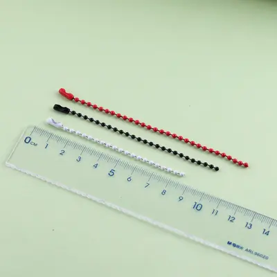 DIY takı aksesuarı renkli boncuk zinciri 10cm, Pindou yuvarlak boncuk demir boncuk zinciri, fırın boyalı zincir, etiket askı zinciri, asılı parça zinciri, Gu Ka zinciri