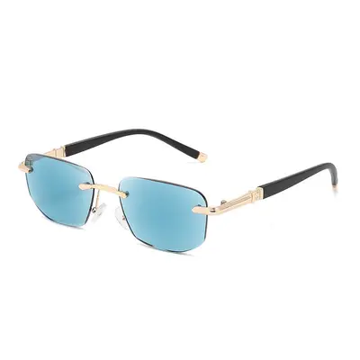 Kristall-Lesebrille ohne Rahmen mit geschliffenen Kanten und Metallgestell für Damen - 7