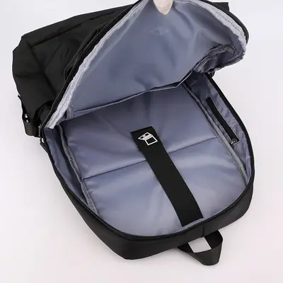 Cross-border backpack for men, business daily laptop bag, large capacity outdoor travel bag, student school bag with printed LOGO