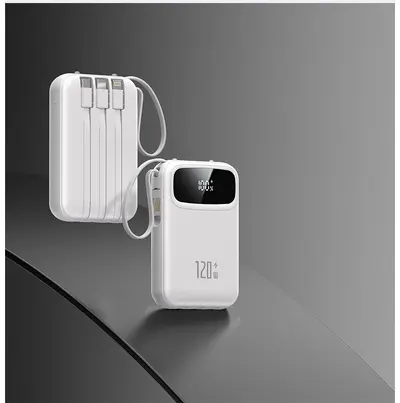 120W Süper Hızlı Şarj 20000mAh Dahili Dört Kablolu Powerbank Sınır Ötesi Hediye Özel Logo - 7