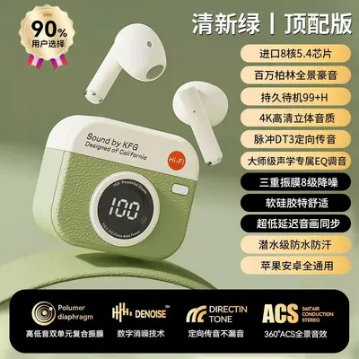 Retro-Kamera Bluetooth-Ohrhörer halboffenes Design Geräuschunterdrückung - 10