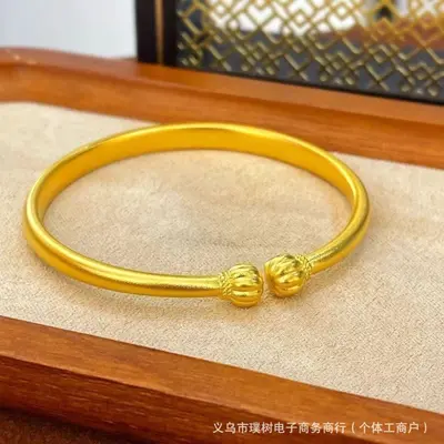 Sha jin bell ruyi bracelet for women, open adjustable, new Chinese style - 9