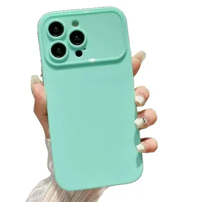 Kontrastfarbene Handyhülle mit großem Sichtfenster für iPhone 16 Pro und 18 Pro Max