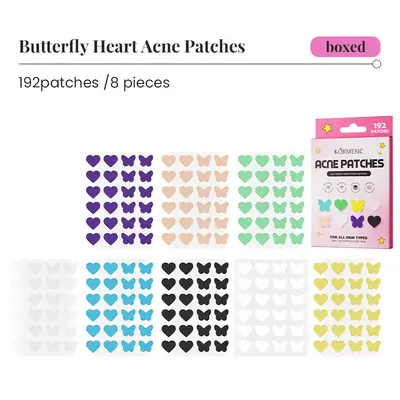 KORMESIC Butterfly Love Words Pimple Patch, гипоаллергенный плотно прилегающий патч от прыщей, производитель для внешней торговли, оптовая продажа - 5