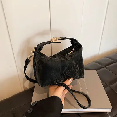 Small Square Handbag with Shoulder and Crossbody Strap, Summer 2025 - 11