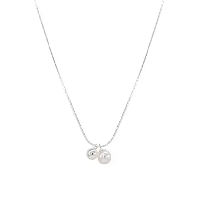 S999 Sterling Silver Gardenia Necklace Sweet Floral
