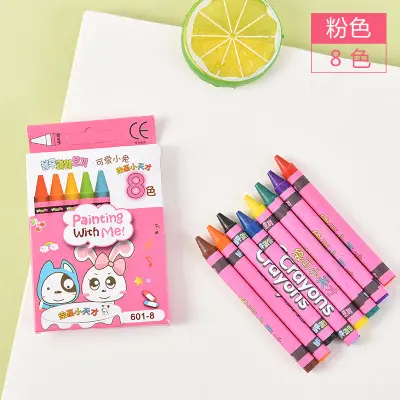 Capibara Çocuk Boya Mumu 8 Renk/12 Renk Seti Güvenli Toksik Olmayan Kolay Renklendirme Bebek Doodle Boya Kalemi - 11