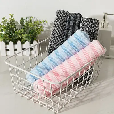 Japanischer Badhandtuch, Peeling, Rückenschrubber, Hornhautentferner, Damen-Rückenschrubber, Rückenstrapeze, langes Saunahandtuch für Badekugel.