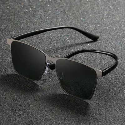 Men's Polarized Nylon Square-Frame UV400 Sunglasses - 4