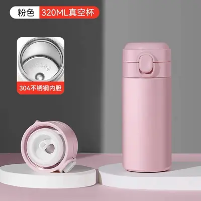 Thermobecher aus 304er Edelstahl, Geschenkbox, Springdeckel, gravierbar - 11