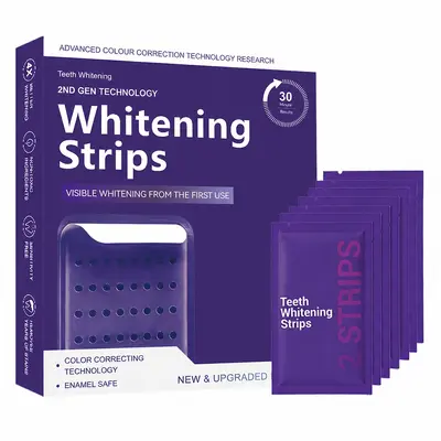 Purple Teeth Whitening Strips, Wet Patch Type, Portable - 6