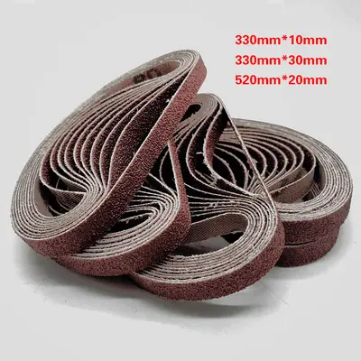 Küçük pnömatik zımpara bandı 10x330 ve 20x520, mavi, rulo