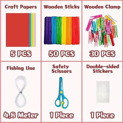 1200+ parça çocuk el yapımı sanat ve DIY malzeme seti, yaratıcı eğitici - 3