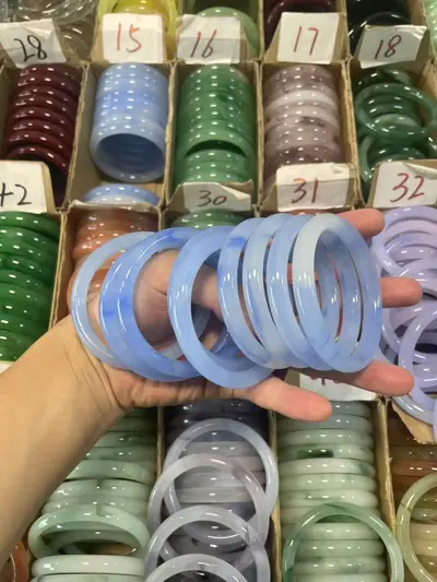 Fabrika doğrudan satış 10m emperyal yeşim bileklik 60 halka yeni Çin tarzı yeşim bileklik antik tarz Hanfu aksesuarı el takısı canlı tedarik - 9