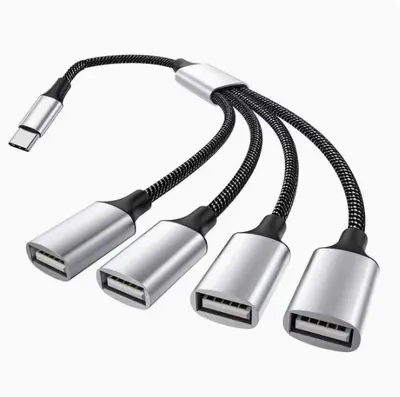 USB Extender Charging Splitter Adapter Type-C 1-to-3 and 1-to-4 USB Hub - 10