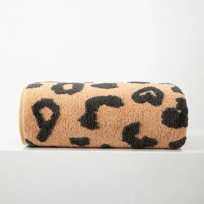 Korallenfleece Handtuch-Set mit Leopardenmuster, schnelltrocknend, extra groß - 10