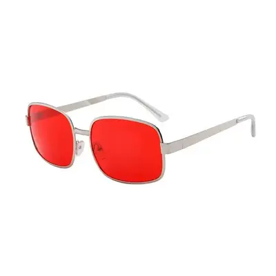 Retro Round-Square Metal Large-Frame Sunglasses for Men and Women, Driving - 5