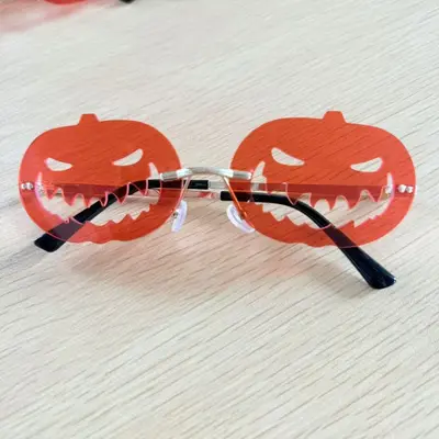 Funny Pentagram Star Sunglasses with Pumpkin Design for Women - 11