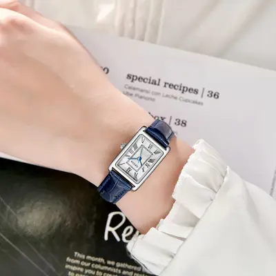 ORSGA Modische Damenuhr, quadratisches Design, Quarz, koreanischer Stil