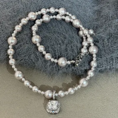 Perlenkette, Luxus-Design, Kette enthalten - 6