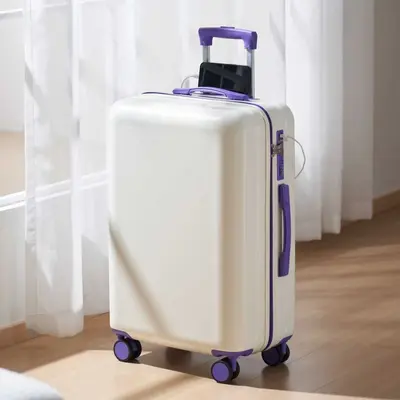 20 Inch Printed Carry-On Suitcase with Combination Lock, Lightweight and Durable - 11